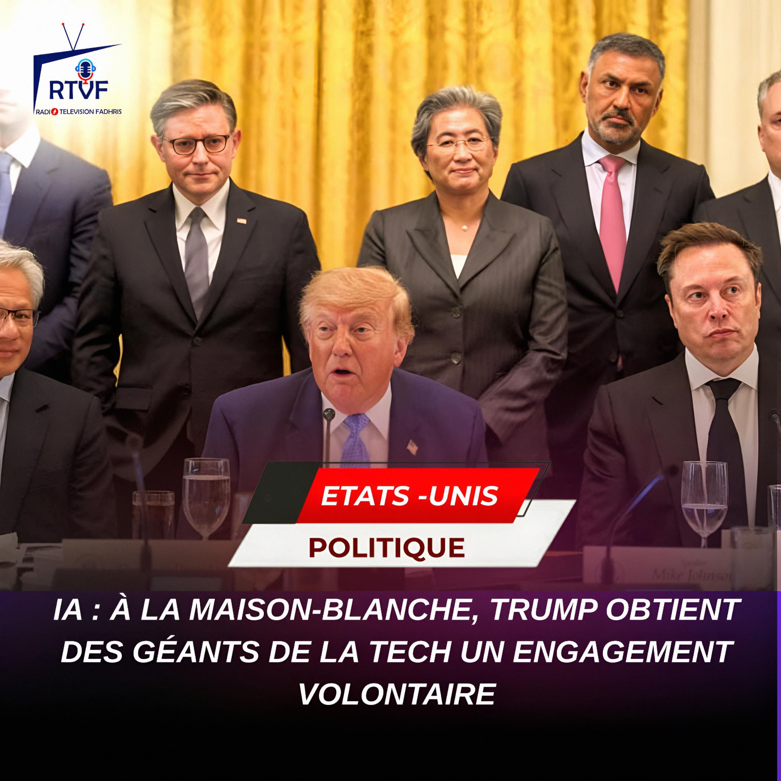 IA : À LA MAISON-BLANCHE, TRUMP OBTIENT DES GÉANTS DE LA TECH UN ENGAGEMENT VOLONTAIRE